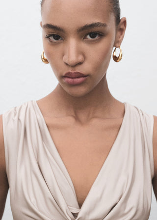 Body Entallado con Escote Drapeado