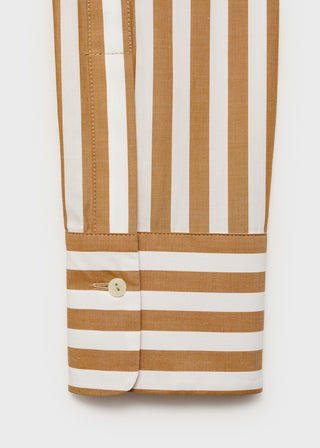 Camisa Oversize con Estampado Rayas