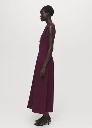 Vestido Cuello Redondo sin Mangas