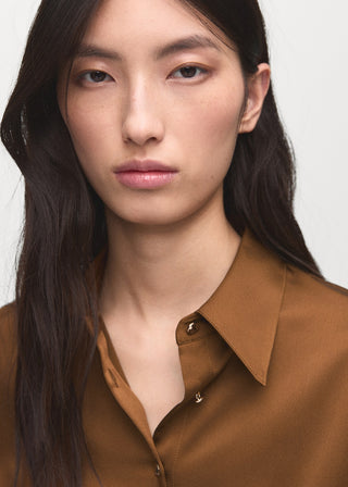 Camisa Manga Larga Tejido Satinado