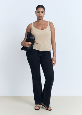 Blusa de Punto con Cuello V