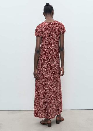 Vestido con Abertura Estampado Floral