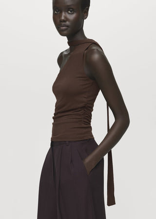 Blusa Asimétrica con Diseño Fular