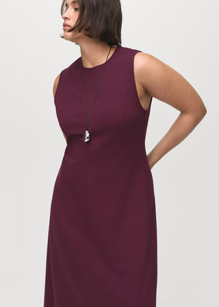 Vestido Cuello Redondo sin Mangas