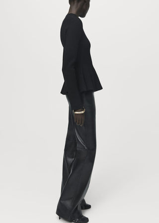 Sudadera Peplum Cuello Redondo