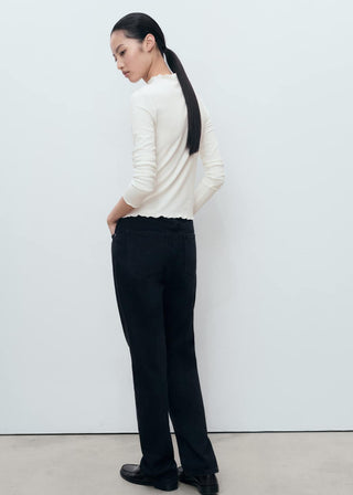 Camiseta Manga Larga con Cuello Perkins