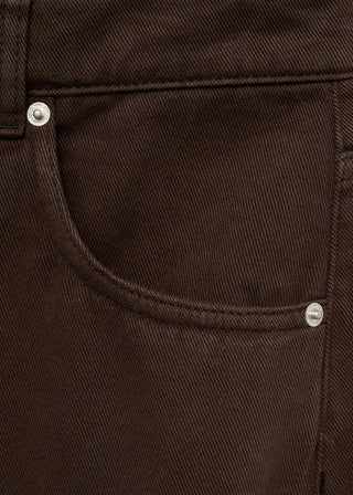 Jeans Barrel Talle Medio con Bolsillos