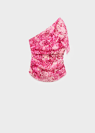 Blusa Asimétrica con Estampado