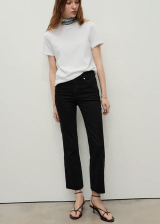 Jeans Flare Talle Medio con Bolsillos