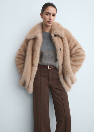 Jeans Wide Leg Talle Alto con Costuras