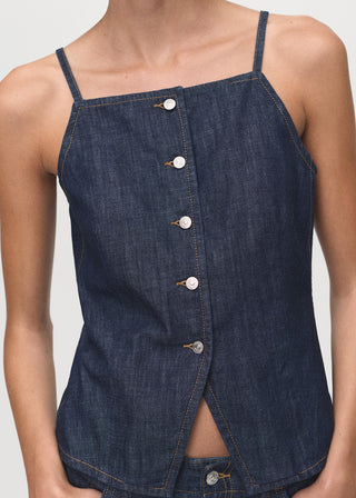Blusa Denim con Detalle de Botones
