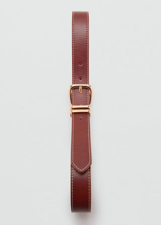 Cinturón con Hebilla Cuadrada de Metal