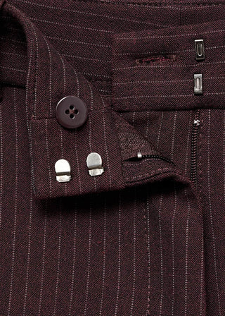 Pantalón Recto con Estampado Rayas