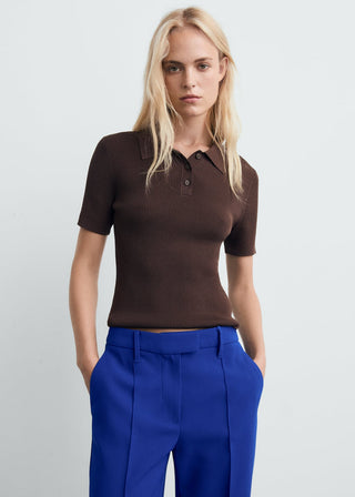 Pantalón Recto Talle Medio con Bolsillos