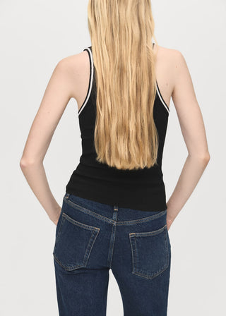Camiseta de Punto con Detalles en Contraste