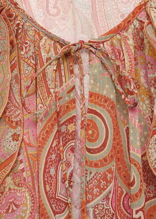 Blusa Manga con Volantes Estampado Floral