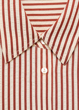 Camisa Manga Larga Con Estampado Rayas