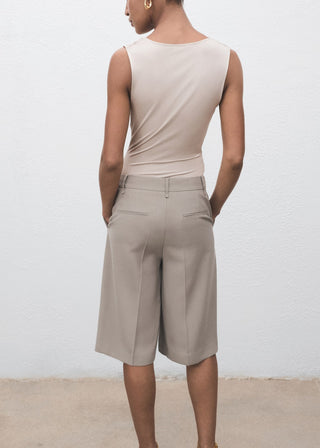 Body Entallado con Escote Drapeado