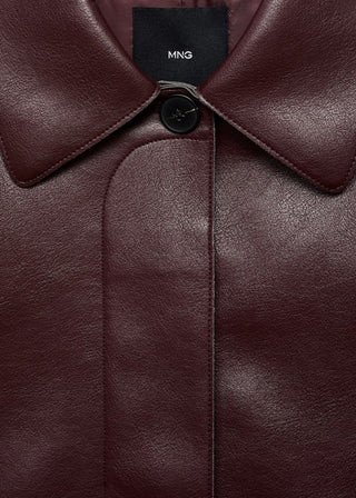 Chaqueta Efecto Piel con Bolsillos