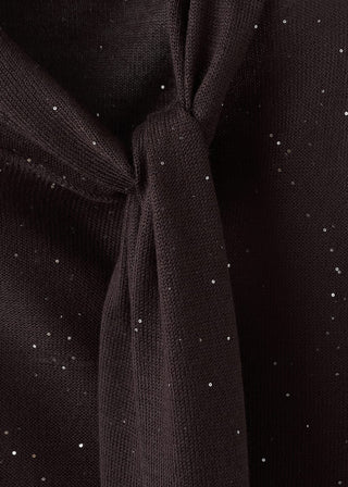 Blusa Efecto Fular con Brillos