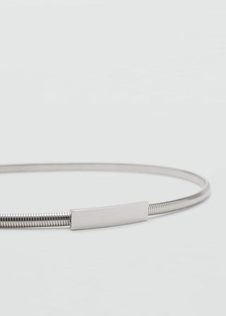 Cinturón Fino con Diseño Metálico