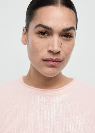 Sudadera Manga Corta con Lentejuelas