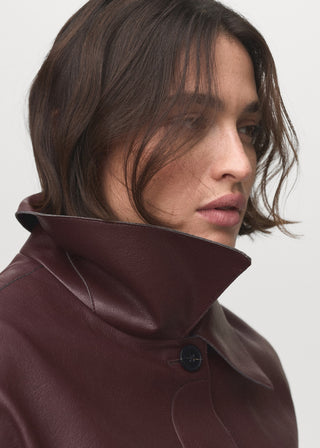 Chaqueta Efecto Piel con Bolsillos