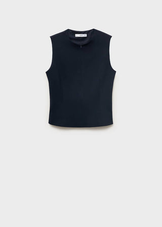 Blusa Entallada con Detalle Cremallera