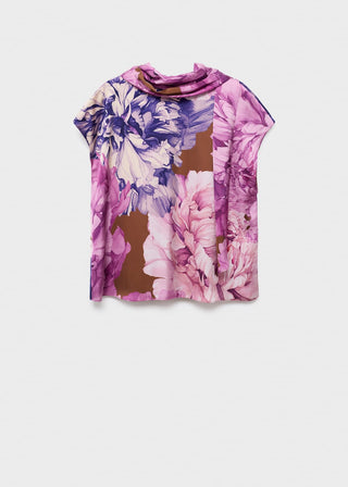 Blusa Manga Corta Estampado Floral