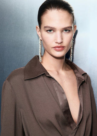 Camisa Manga Larga Estilo Cruzado