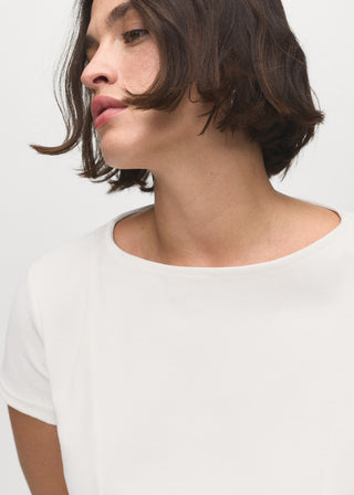 Camiseta Corte Peplum de Algodón