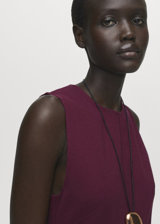 Vestido Cuello Redondo sin Mangas