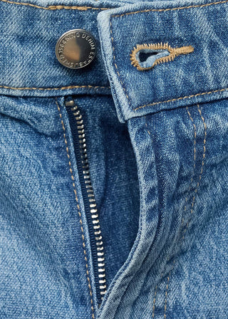 Jeans Wide Leg Talle Alto con Bolsillos