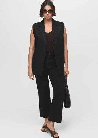 Jeans Flare Talle Medio con Bolsillos