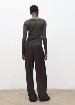 Camiseta de Punto con Detalle Encaje