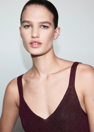 Blusa de Punto con Cuello V