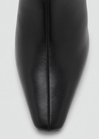 Bota Alta Efecto Piel con Tacón