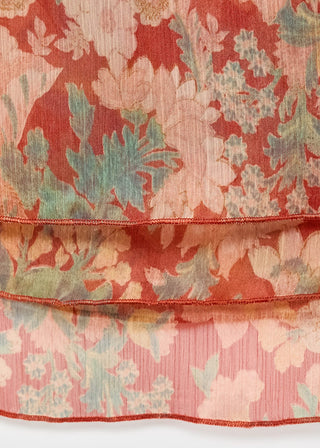 Blusa Plisada con Estampado Floral