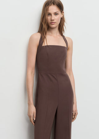 Enterizo Cuello Halter con Espalda Abierta