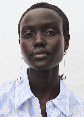 Camisa Manga Larga con Detalles Bordados