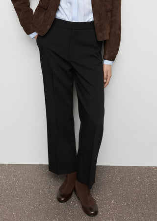 Pantalón Recto Talle Alto con Bolsillos