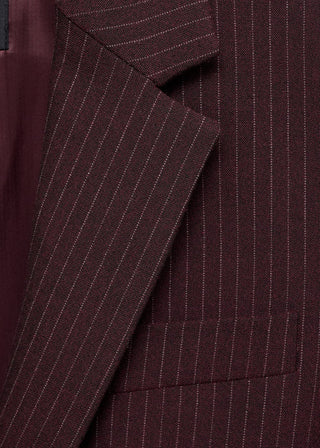 Blazer Recto con Estampado Rayas