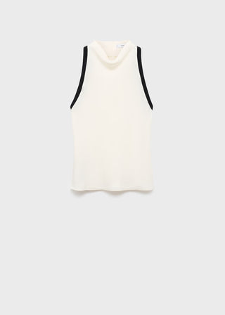 Blusa sin Mangas con Cuello Drapeado