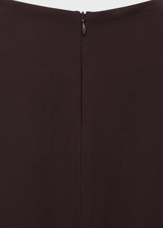 Vestido Drapeado con Cuello Fruncido