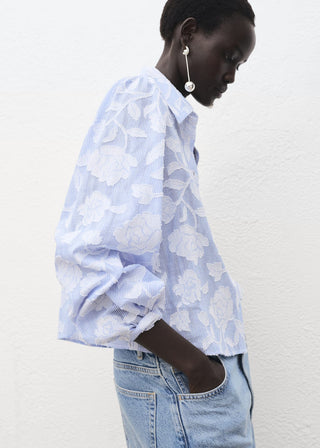 Camisa Manga Larga con Detalles Bordados