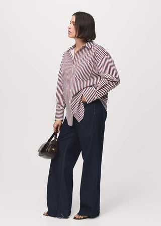 Camisa Manga Larga con Estampado Rayas