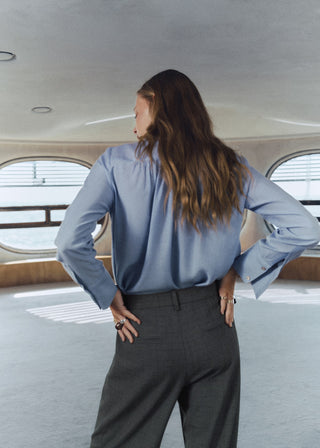 Pantalón de Traje con Estampado Cuadros