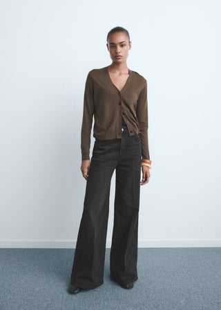 Jeans Wide Leg Talle Alto con Bolsillos