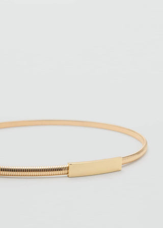 Cinturón Fino con Diseño Metálico