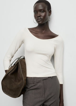 Camiseta Ajustada Cuello Redondo